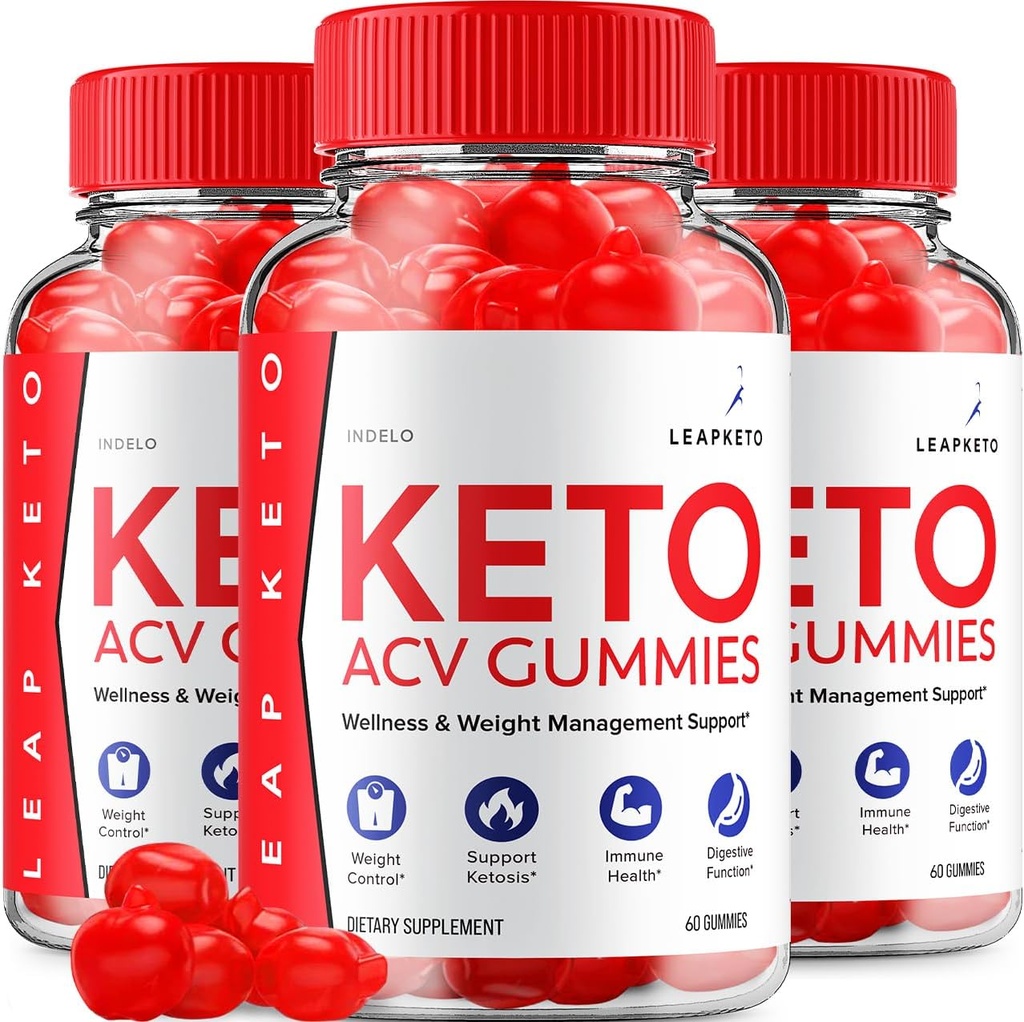 (3 Pack) Leap Keto ACV Gummies - Advanced Formula Leap Keto Plus Weight Management ACV Gummies Aceto di sidro di mele Keto Leap ACV Gummies Integratori Dietetici Donna (180 Gummies)