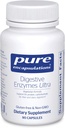 Enzimas Digestivas Puras Enzimas Digestivas Ultra - Enzimas Digestivas Vegetarianas Suplemento para Suportar Proteína, Carb, Fibra e Digestão Láctea* - 90 Cápsulas