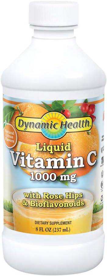Dynamiczne zdrowie Płynna witamina C Naturalne cytrusy 124; 1000 Mg witaminy 124; 8 unce