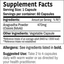 Capsulele DR WAKDE'S Aragwadha (Cassia Fistula, 60 Veg Caps, Plant-Based Supplement, Ayurvedic Herb, All Natural, Vegan)