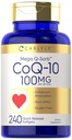 Carlyle CoQ10 100mg Softgels | 240 Count | Mega Q-Sorb Coenzyme Q-10 | with Black Pepper Extract | Non-GMO and Gluten Free Supplement