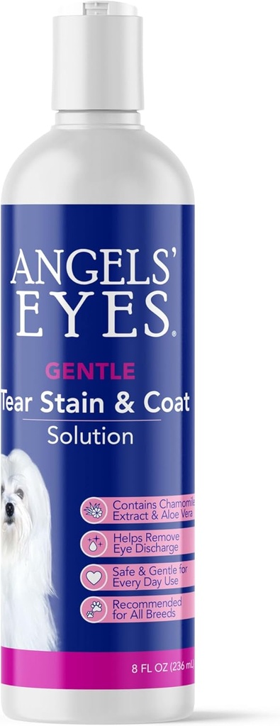 EGELS' EYES Gentle Tear Stain Solution for Dogs and Cats | 8 oz Solution for Eye Area and Face , Remove Discharge, Dirt, Tear Stains, and Mucus