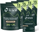 التغذية على أكياس غو واي بروتين مع الكرياتين - 25g Protein + 5g Creatine - One-Serve Travel Protein Powder - Chocolate (60-Pack)