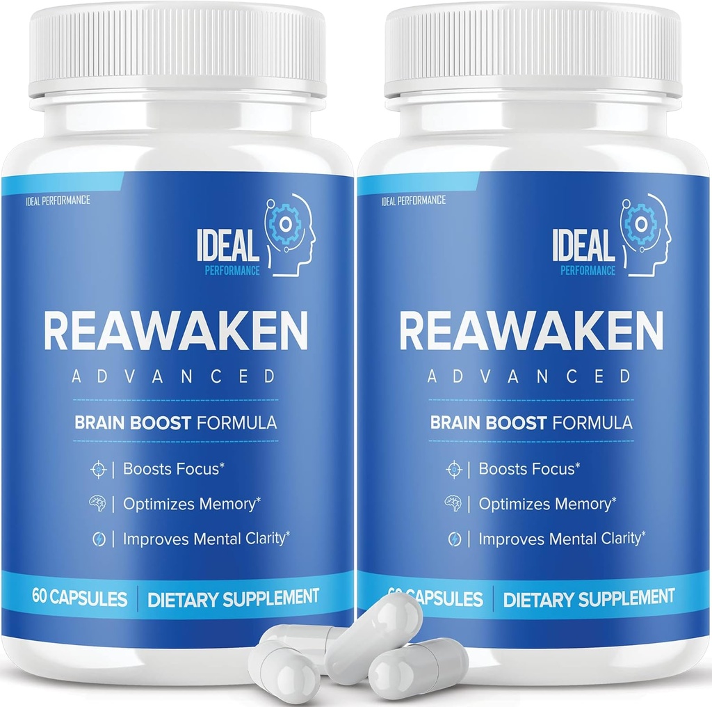 Reawaken Brain Boost Supplemento per Memory Advanced Formula (2 Pack - 120 capsule)