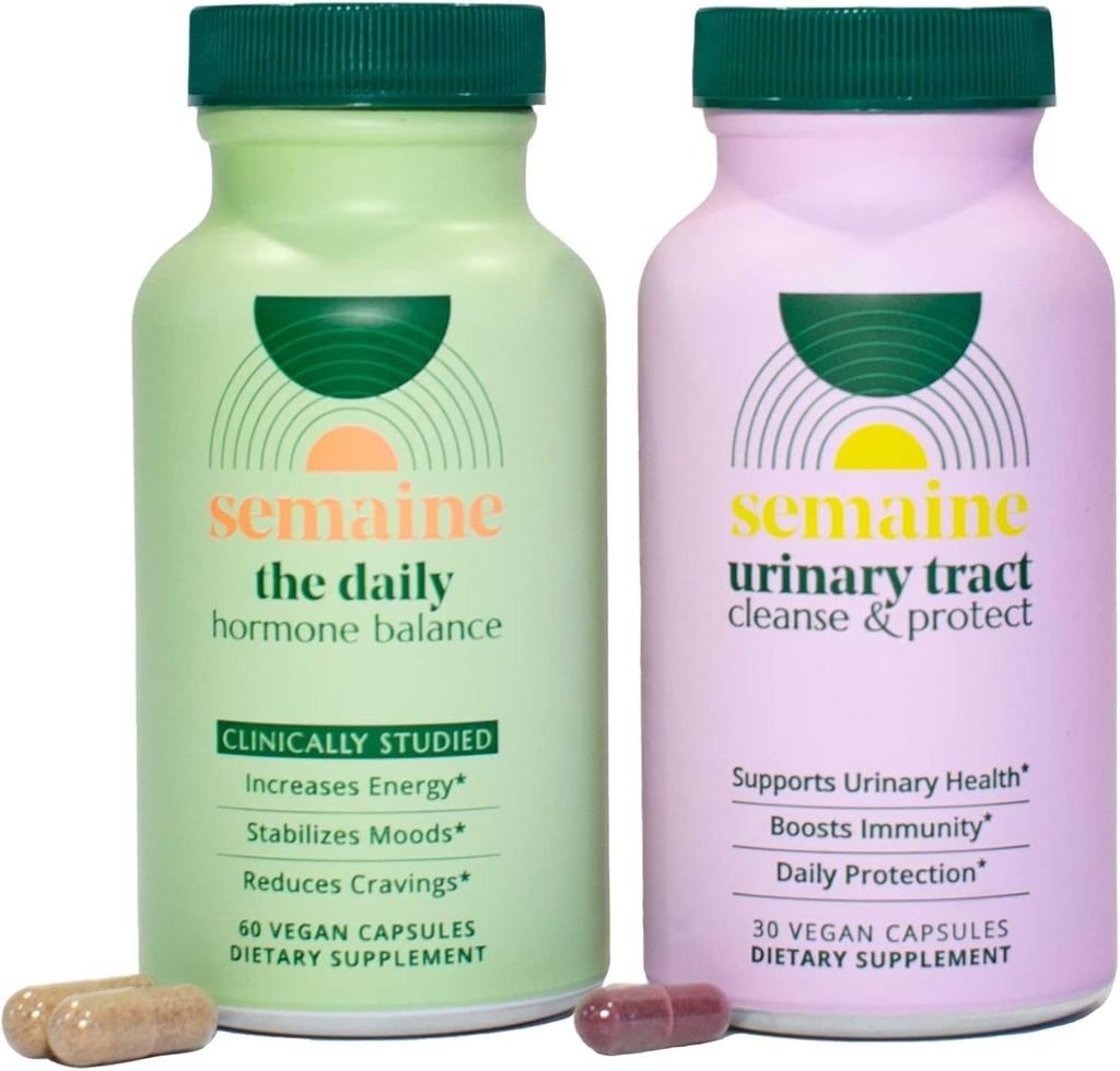 Semaine Hormone Balance & Bladder Health Bundle - Bevordering van gezonde blaas, ondersteuning Cellular Energy, Immunity, Mood & Hormone Balance.
