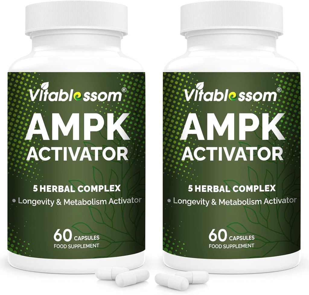 Complemento activador de AMPK, 5 de 1 Gynostemma AMPK Metabolic Activator 120 Cápsulas Vegetarians(120 Count(Pack of 2))