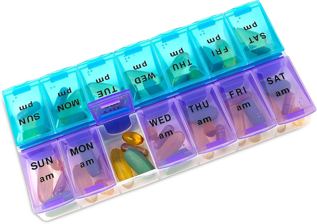 MEDca Weekly Pill Organizer, Twee keer per dag, 1 Pill Organizer