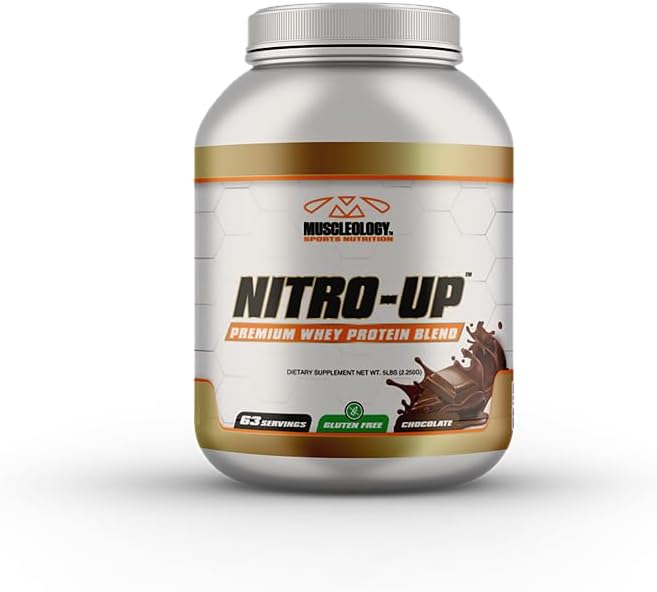Muscleology Nitro-Up Hydrolyzed Whey Isolate Protein, mit BCAAs, EAAs und Verdauungsenzymen (Chocolate, 5 Pound)