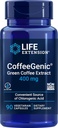 생활 연장 CoffeeGenic® 녹색 커피 추출물, 400 mg, 50 % 염화물 산, 애프터 메타 볼리즘 지원, 글루텐 무료, 비 GMO, 채식, 90 캡슐에 표준화
