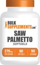 BulkSupplements.com Saw Palmetto Softgels - Saw Palmetto Supplement, Saw Palmetto 270mg - Herbal Supplement, Gluten Free, 1 Softgel per Serving, 90 Count (Pack of 1)