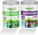 Verdes+ Superalimentos orgânicos em pó, superalimentos crus e Berry Wild Powder, Pó de Superalimento Gluten Free, Infundido com Probióticos, USDA Organic, Bundle (Pacote de 2)