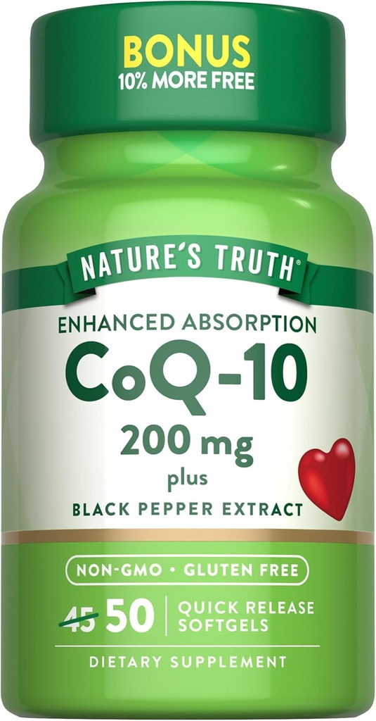 Nature's Truth CoQ10 200mg Softgels 