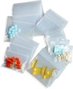 300 confezioni Small Pill Bags, 6 mil Sturdy 3 Dimensioni assortite 2x1.85''', 2.5x2.25''', 3x2.75'''' sacchetti di plastica, sacchetti riutilizzabili con zip trasparente, sacchetti di pedana per gioielli da viaggio e piccoli pezzi di mestiere