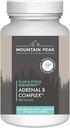 Mountain Peak Adrenal B Complex - Cortisol Support w/Ashwagandha, Vitamīns B6, B12 & C - Palīdz atbalstīt stresa līmeņi - Encodcrin & nervu sistēmas atbalsta papildinājums (90 Veģetārās kapsulas)
