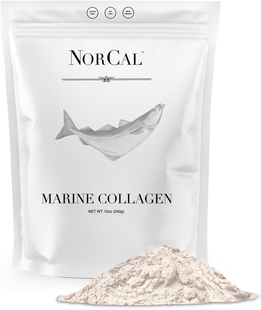Norcal Marine Collagen - 12oz Marine Collagen Peptides Powder 124; High Protein, Zero Fat / Sugar / Carb Found 124; Kůže, Vlasy, hřebík a společné zdraví 124; Nízké kovy, US GMP Certified