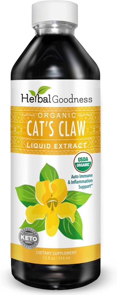 Cat's Chelp cilm cultive - Herball Supplement for Digestive Boost, Commit/Musscle, Immunity, Parter-Aborporation-Organic 12oz -23 การให้บริการ/Boltle - Made in USA - Herball Adies
