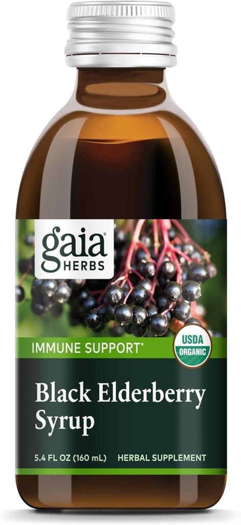Gaia Herbs Black Belderberry Syrup, 5.4 Ounce