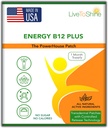 Live To Shine B12 Energy Plus Topical Patch - Enerģija un fokuss Atbalsts sievietēm un vīriešiem - 30 dienu piegādes - ASV Ražots