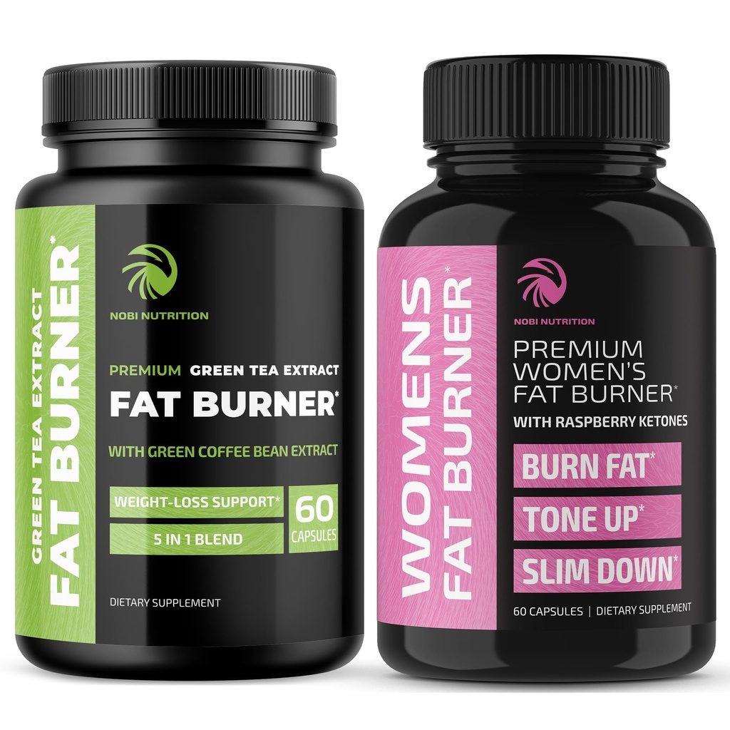 Fat Burners for Women - Rasberry Ketones and Green Tea Weight Loss - 60 Counts