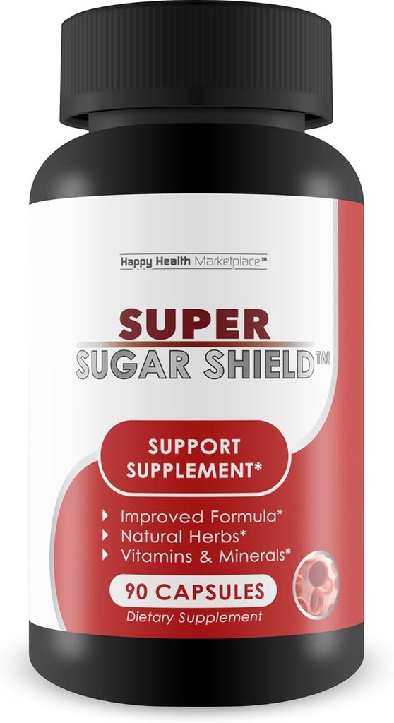 Super Sugar Support - Nosso melhor suplemento de suporte de glicose berberina - Saúde do açúcar Sangue Saúde & Saúde Imune - Vitamina, Mineral, Fórmula de ervas para suplemento de suporte de açúcar avançado
