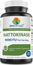 Brieofood Nattokinase 4000 FU zerbitzatu bakoitzeko - 180 kapsula - Zirkulazio-osasunerako euskarria
