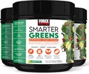 FORCE FACTOR Smarter Greens SuperFoods + Energy Powder to Boost Energy & Duffic, Gut Health, Bloating, Greens Powder with Digevical Enzymes, Progration & Pregories, Lemon Lime, 90 Servings