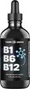 B1 B6 B12 Vitamina Liquid Drops - Nerve, Energy, Brain Support Supplement - Fruity-Like Flavor - Methylcobalamin, Thiamine, Pyridoxine - 60 Day Supply - 2 oz - para Hombres y Mujeres - Simplemente hecho