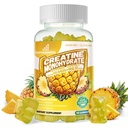 Creatine Monohydrate Gummies Complex for Men & Women -Advanced Formula W/L-Taurine + Vitamin B12, Sugar Free Chewable Supplement,90 Pineapple Gummies