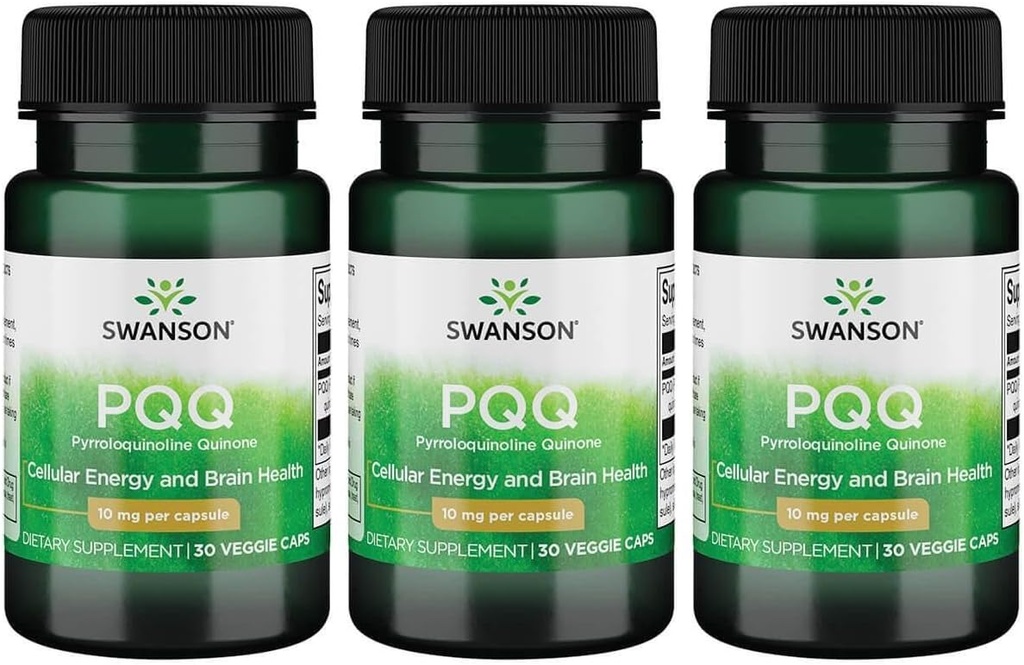 Swanson Pqq Pyrroloquinoline Quinone 10 мг 30 веганских капсул (3 упаковки)