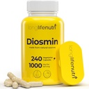 Diosmin 1000mg Advanced Fórmula - 240 cápsulas para soporte circulatorio de salud, suministro de 4 meses, no transgénico, hecho en EE.UU. - Suplemento de bienestar diario