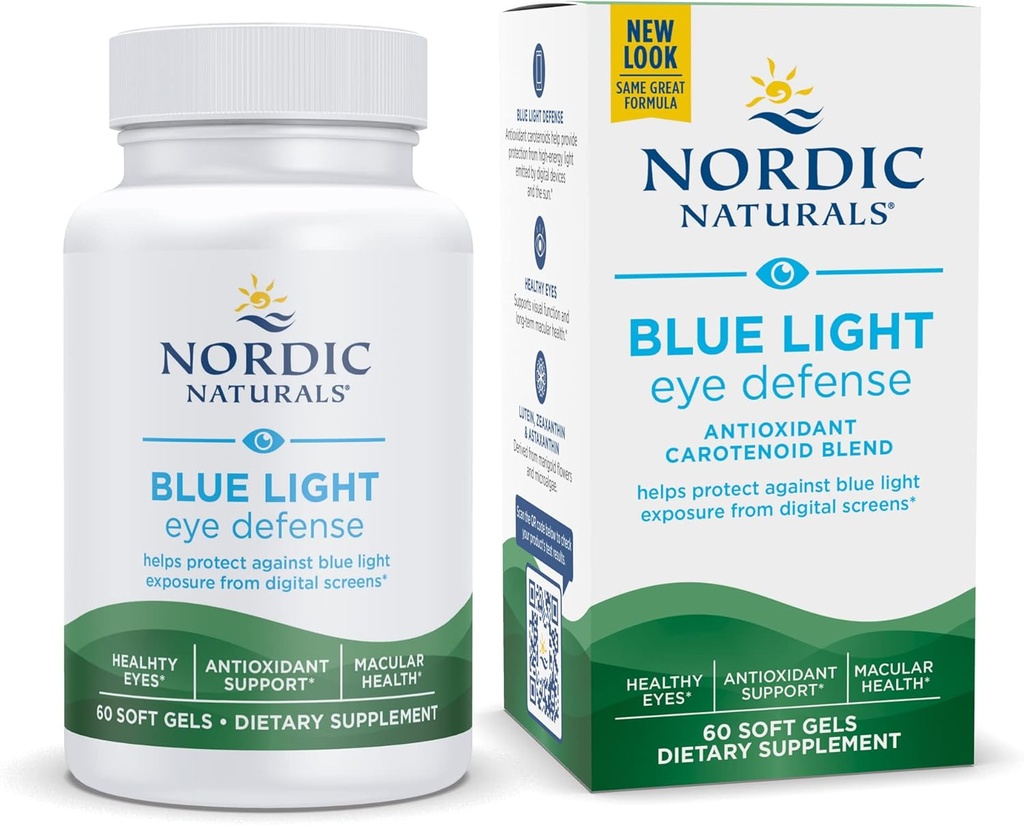 North Naturals Blue Light Defense - 60 Soft Gels - Four Phytonutrients with Complementary Antioxidant Capacities - Supports Retinal Health, Visual Function - Non-GMO - 60 Servings