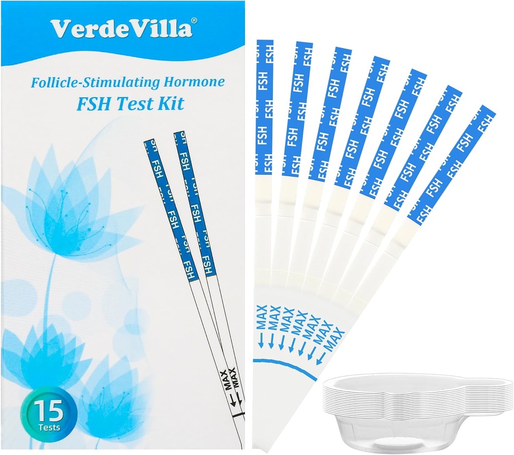 15 Pack Testni trakovi za menopozo doma, FSH test Perimenopavza Test Hormonsko ravnovesje za ženske nad 30 Hormonski test