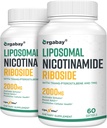 Orgabay Lipostomal Nicotinamide Riboside 2000 MG i Pterostilbene, assistentant NAD+, suport sanitàriay Auling, 120 comte