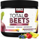Force Factor Total Beets Beet Root Powder with Energy, NO3-T® Nitrates to Support Circulation, Blood Pressure, Blood Flow, and Stamina - Plus Green Tea Extract. A Superfood Supplement, 30 Servings