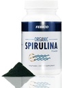 Premium Organic Spirulina Powder- Vegan, obohacený vitamin B12 Komplex, Phycocyanin, Energy Boost, Non- GMO, Gluten Free & Non- Ozářený, USDA, Naturland, Halal Certified -100g