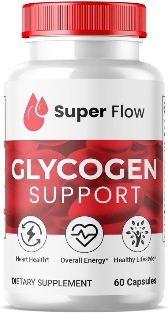 (Eject) Super Flux Glycogen, SuperFlow Glycogen support Capsules, fórmula optperador Glyco, Natural Blood Vesssel Clearer, implementació de Superlow Glycogen (60 Capules)