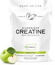 Muscle Feast Creapure - Micronized Creatine Monohydrate Powder | Premium Pre-Workout edo Post-Workout | Flavored Creatine for Women & Men | Easy to Mix, Gluten-Free, Safe and Pure (Green Apple, 250g)