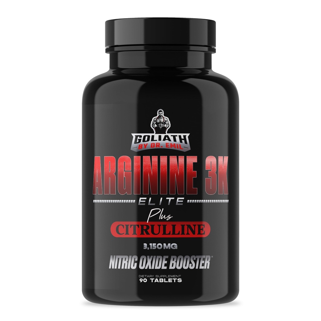 Dr. Emil - Elite L Arginine (3150mg) + L-Citrulline Highest Dose - Nitric Oxide Supplement for Vascularity, Endurance and Heart Health (AAKG and HCL) - 90 Tablets