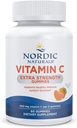 Naturals nórdicos Vitamina C Pastilhas de força extra - Sabor Tangerina - 60 Pastilhas - 500 mg Suplemento Vegan Vitamina C - Imunela de açúcar baixo - Suporte - 30 Servings