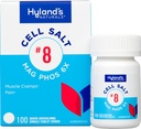 Hyland's No. 8 Cell Salt Mag Phos 6X, PMS Relief, Natuurlijke Homeopathische Relief of Menstrual Pain and Muscle Cramp Symptomen, Muscle Relaxer, Quick Dissolving Tablets, 100 Tellen