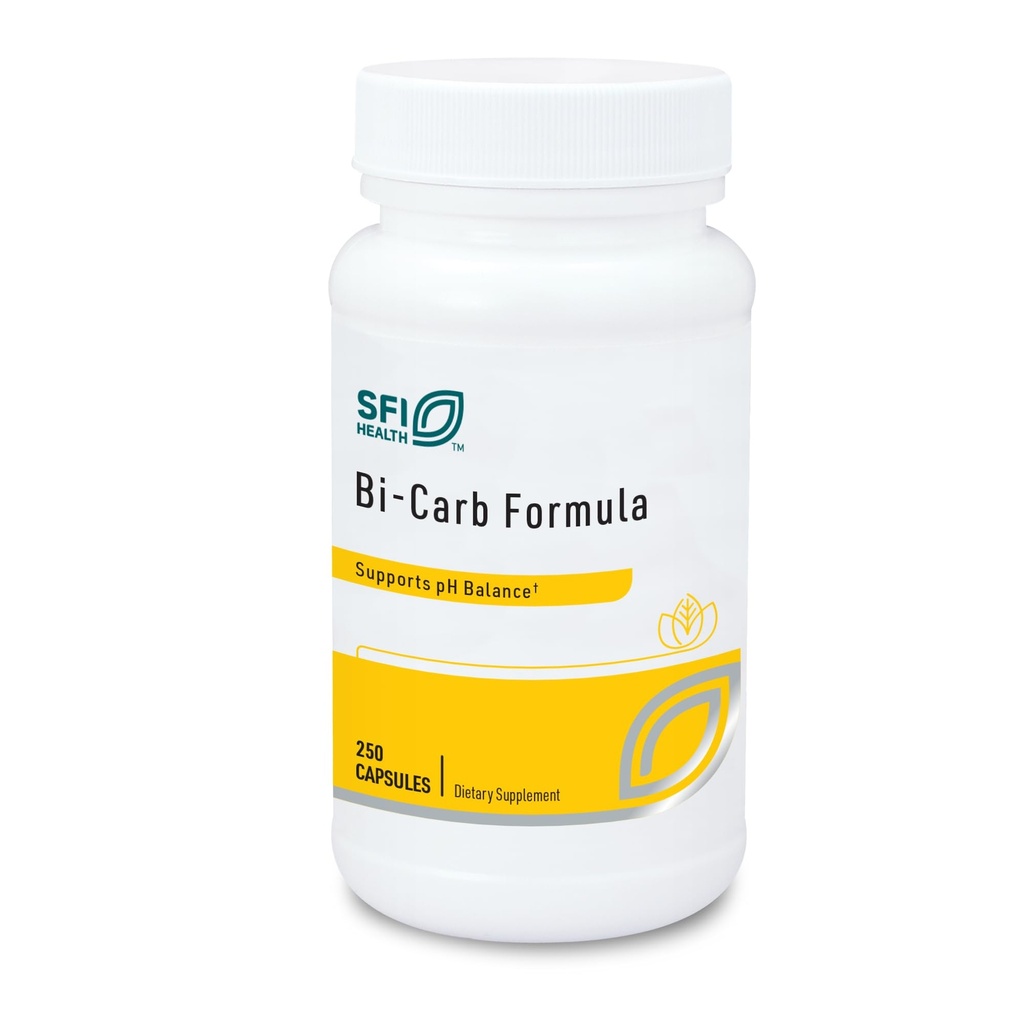 SFI Health Sodium Bicarbonate & Potassium Bicarbonate Supplement - Key Components Help Maintain Healthy pH (Acid/Base) Balance - Gastrointestinal Support - Bi-Carb Formula (250 Capsules)