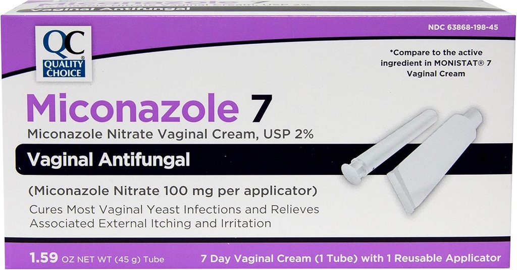 Scelta di qualità Miconazole Nitrate 2% 7 giorni Vaginal Antifungal Cream, 1.59 once (45g)