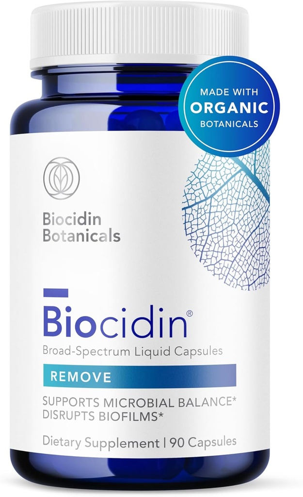 Biocidin Capsules - Biofilm Distruptor - 支持Gut Detox cleanse,健康微平衡,Immune功能 & Gut Health - 专业-格拉德草药补充剂,配有18种植物(90种Capsules)