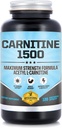 Carnitin 1500 - Acetyl L-karnitin 1500mg Maksimal styrke karnitin Supplement - støtter energi, minne, fokus og vekttap ledelse - 120 vegetariske kapsler