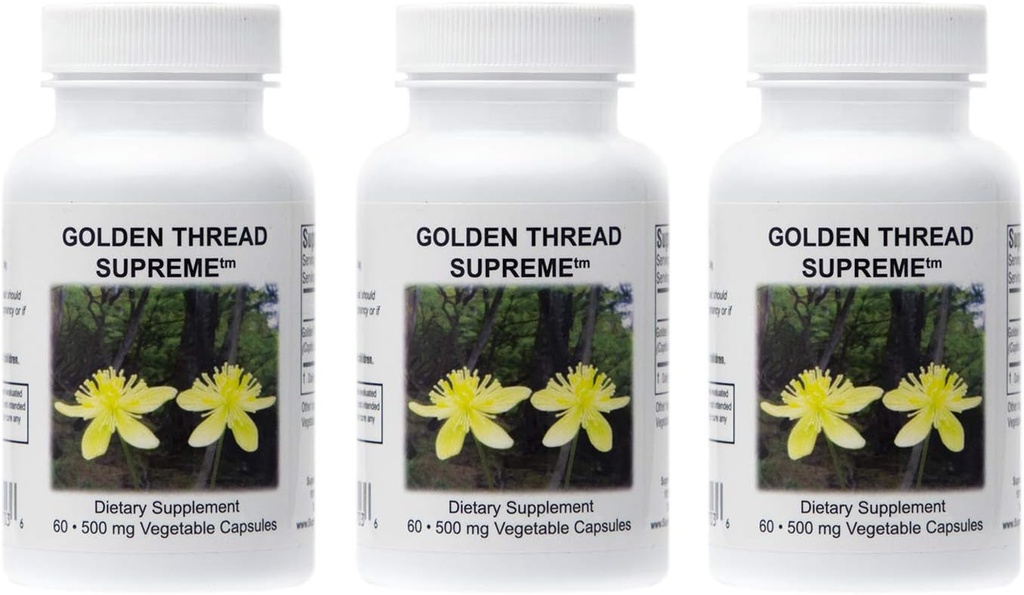 Supreme Nutrition Golden Thread Supreme, 60 Pure Coptis Chinensis Capsule Vegetariani | Three Pack