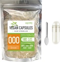 Suurus 000 Tühjad taimekapslid, (100 loend) Vegan Selge Täidetav Veggie Pill Kapslid DIY täienduse täitmiseks