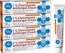 MED PRIDE Clotrimazole Antifungal Cream 1 Percent Treats Athlete's Foot Jock Itch Ringworm Relieves Itching Burning Skin Care Treatment for Baby 4 Pack