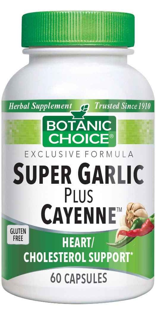 Botanic Choice Super Garlic Plus Cayenne, 60 Capsules
