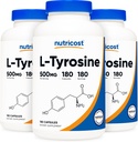 Nutricost L- Tyrosine 500mg, 180 капсули (3 бутилки)