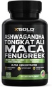 Ashwagandha 5000mg + Tongkat Ali 1000mg + Maca Root 5000mg + Fenugreek 3000mg Supliment 